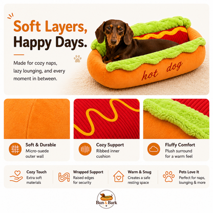 Bun & Bark™ Hot Dog Dog Bed